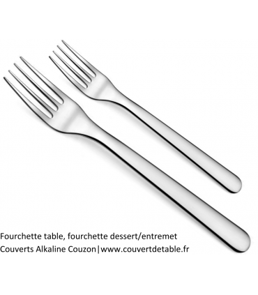 fourchette table, fourchette dessert Alkaline, couverts inox 18/10 Couzon|  www.couvertdetable.fr