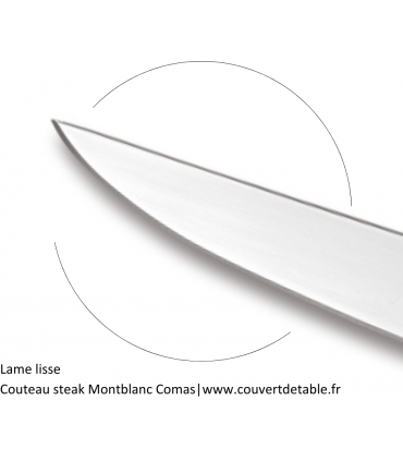 Couteau steak Montblanc manche bois 3 rivets | www.couvertdetable.fr