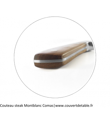 Couteau Steak Montblanc, manche bois avec 3 rivets