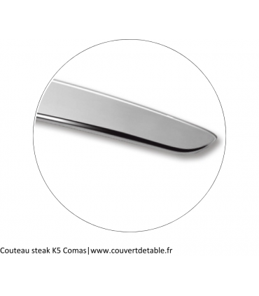 Couteau Steak K5 Inox, manche finition miroir|www.couvertdetable.fr