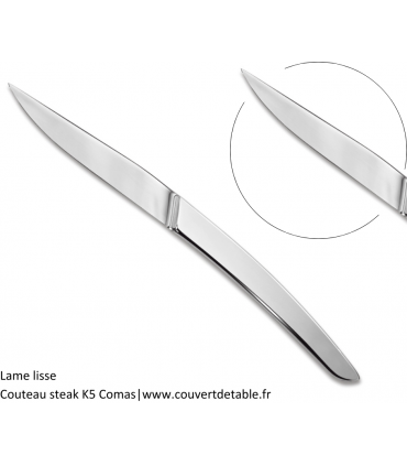 Couteau Steak K5 Inox, manche finition miroir|www.couvertdetable.fr