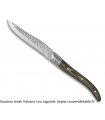 Couteau Steak Volcano manche "bois pakka", lame micro-dentée