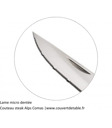 Couteau Steak Alps Aigle Royal, manche bois | www.couvertdetable.fr