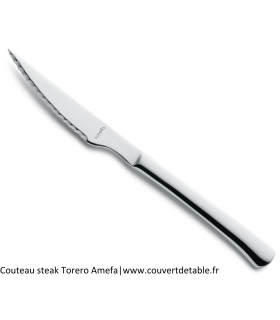 Couteau steak Torero tout inox  Amefa| www.couvertdetable.fr