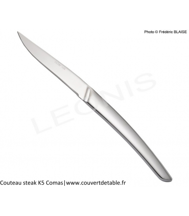 Couteau Steak K5 Inox, manche finition miroir|www.couvertdetable.fr