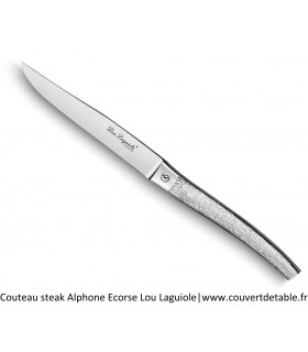 Couteau Steak Alphonse Manche Ecorse Lou Laguiole | www.couvertdetable.fr