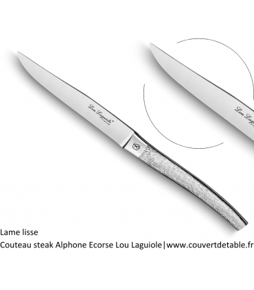 Couteau Steak Alphonse Manche Ecorse Lou Laguiole | www.couvertdetable.fr