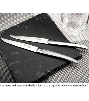 Couteau Steak Alphonse Abeille Lou Laguiole |www.couvertdetable.fr