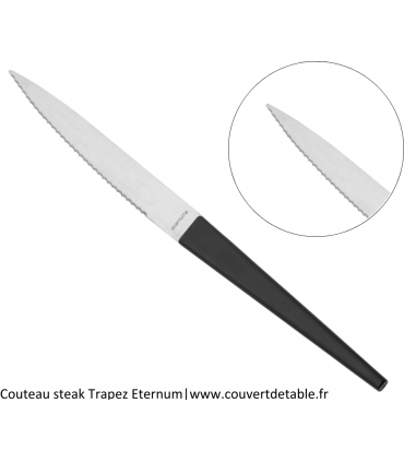 Trapez, couteau steak et pizza inox 18/0 Eternum  |  www.couvertdetable.fr