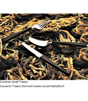 Trapez, couteau steak et pizza inox 18/0 Eternum  |  www.couvertdetable.fr