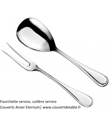 Anser,fourchette service, cuillère service couverts inox Eternum inox 18/10 |  www.couvertdetable.fr