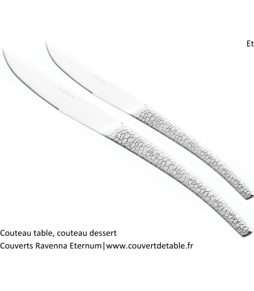 couteau table, dessert ravenna inox 18/10  eternum | www.couvertdetable.fr