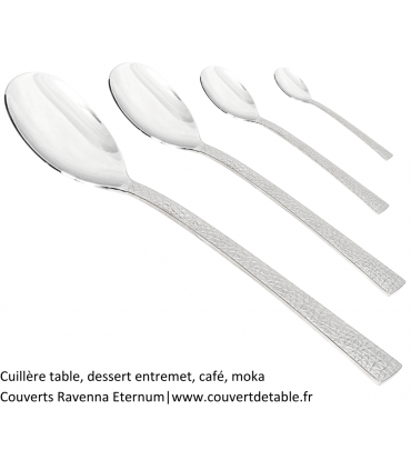 cuillère table, dessert, cafe, moka ravenna inox 18/10  eternum | www.couvertdetable.fr