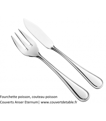 Anser, couteau poisson, fourchette poisson, couverts inox Eternum inox 18/10 |  www.couvertdetable.fr