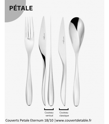 Pétale, couvert inox 18/10 Eternum  |  www.couvertdeble.fr