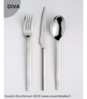 Diva, couverts inox 18/0 Eternum | www.couvertdetable.fr