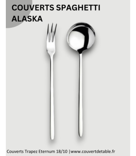 Couverts spaghettis Alaska Eternum 18/10  |  www.couvertdetable.fr