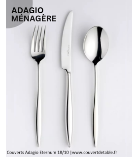 Ménagère Adagio 24-48 pièces Eternum inox, couvert Adagio eternum 18/10| www.couvertdetable.fr