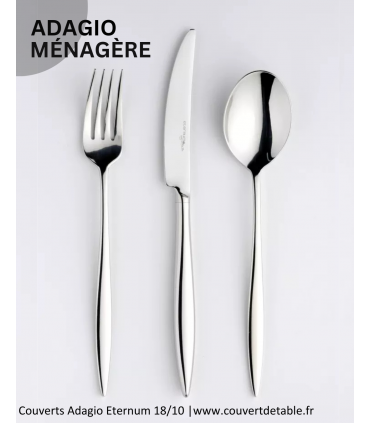 Ménagère Adagio 24-48 pièces Eternum inox, couvert Adagio eternum 18/10| www.couvertdetable.fr