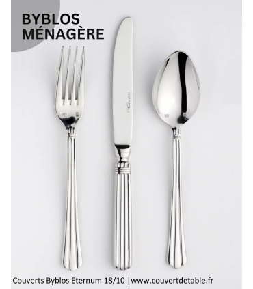 Ménagère Byblos 24-48 pièces Eternum inox, couvert Byblos eternum 18/10| www.couvertdetable.fr