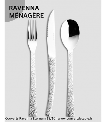 Ménagère Ravenna 24-48 pièces Eternum inox, couvert Ravenna eternum 18/10| www.couvertdetable.fr