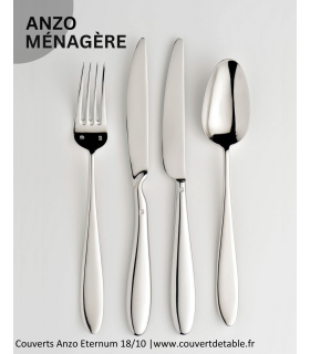 Ménagère Anzo 24-48 pièces Eternum inox, couvert Anzo eternum 18/10| www.couvertdetable.fr