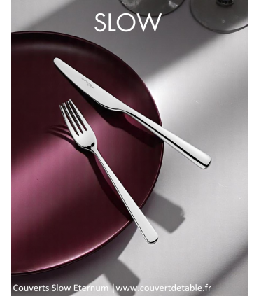 Ménagère Slow 24-48 pièces Eternum inox, couvert Slow eternum 18/10| www.couvertdetable.fr