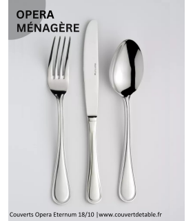 Ménagère Opera 24-48 pièces Eternum inox, couvert Opera  eternum 18/10| www.couvertdetable.fr
