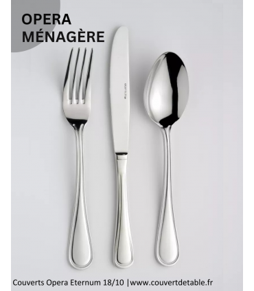 Ménagère Opera 24-48 pièces Eternum inox, couvert Opera  eternum 18/10| www.couvertdetable.fr