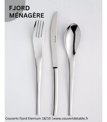 Ménagère Fjord 24-48 pièces Eternum inox, couvert Fjord eternum 18/10| www.couvertdetable.fr