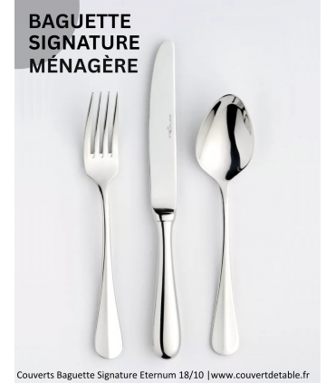 ménagère Baguette Signature 24-48 pièces Eternum inox 18/10 | www.couvertdetable.fr