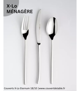 Ménagère X-LO 24-48 pièces Eternum inox, couvert X-LO eternum 18/10| www.couvertdetable.fr