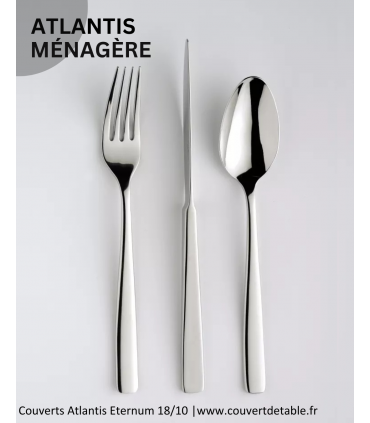 Ménagère Atlantis 24-48 pièces Eternum inox, couvert Atlantis eternum 18/10| www.couvertdetable.fr