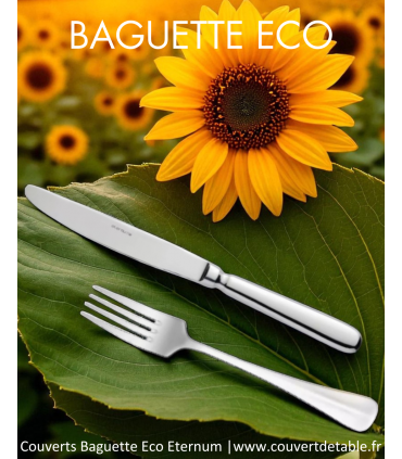 Ménagère Baguette Eco 24-48 pièces Eternum inox, couvert Baguette Eco eternum 18/10| www.couvertdetable.fr
