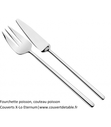 Fourchette service, cuillère service couvert X-LO eternum 18/10 | www.couvertdetable.fr