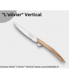 Couteau Steak Vertical Olivier - Eternum | Couvertdetable.fr