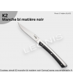 Couteau Steak K2, manche bi matière inox-nacrine