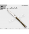 Couteau Steak K2, manche bi matiere inox-bois