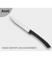 Couteau Steak Atoll Noir, lame microdentée
