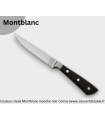 Couteau Steak Montblanc, manche noir avec 3 rivets