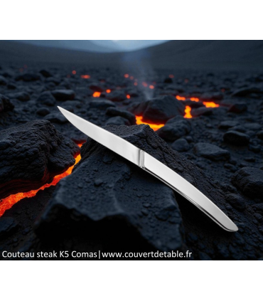 Couteau Steak K5 Inox, manche finition miroir|www.couvertdetable.fr