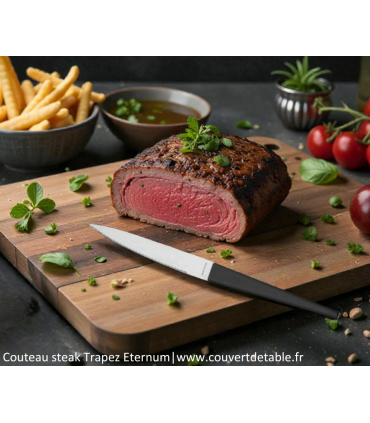 Trapez, couteau steak et pizza inox 18/0 Eternum  |  www.couvertdetable.fr