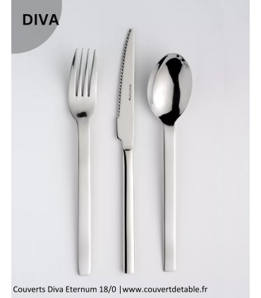 Diva, couverts inox 18/0 Eternum | www.couvertdetable.fr