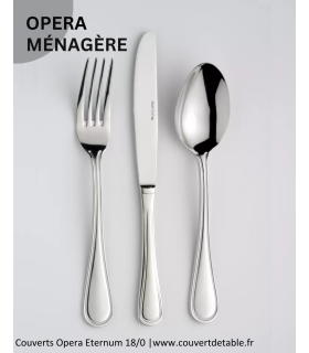 Ménagère Opera 24-48 pièces Eternum inox, couvert Opera  eternum 18/0| www.couvertdetable.fr