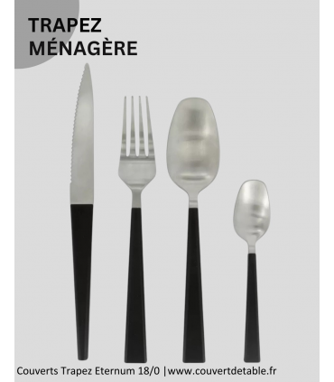 Ménagère Trapez 24-48 pièces Eternum inox, couvert Trapez eternum 18/0| www.couvertdetable.fr