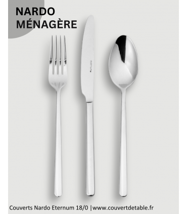 Ménagère Nardo 24-48 pièces Eternum inox, couvert Soft eternum 18/0| www.couvertdetable.fr