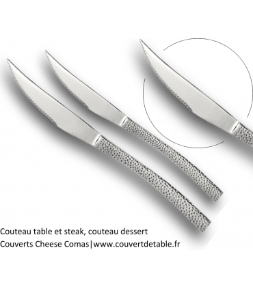 couteau table et steak, couteau dessert couverts cheese inox 18/0 Comas|  www.couvertdetable.fr