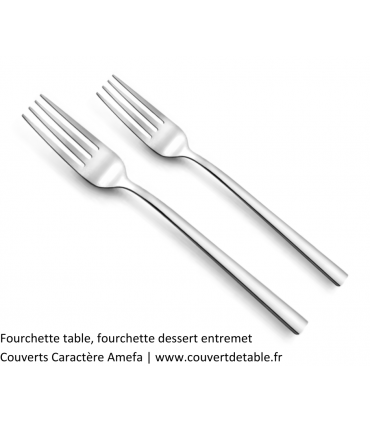 fourchette table Caractère, couverts inox forgé Amefa|  www.couvertdetable.fr