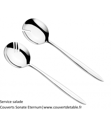 Sonate, service salade- couvert inox 18/10 Eternum  |  www.couvertinox.fr