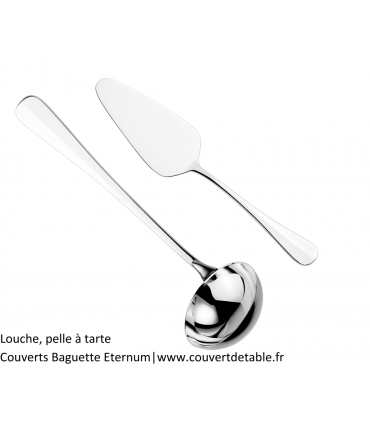 Baguette Signature, louche, pelle à tarte- couvert inox 18/10 Eternum  |  www.couvertdetable.fr